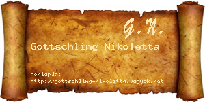 Gottschling Nikoletta névjegykártya